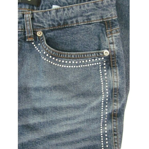 Cambio Jeans Women's Size 8 (28 x 28) Bootcut Medium Wash Mid Rise Rhinestones - Picture 7 of 11